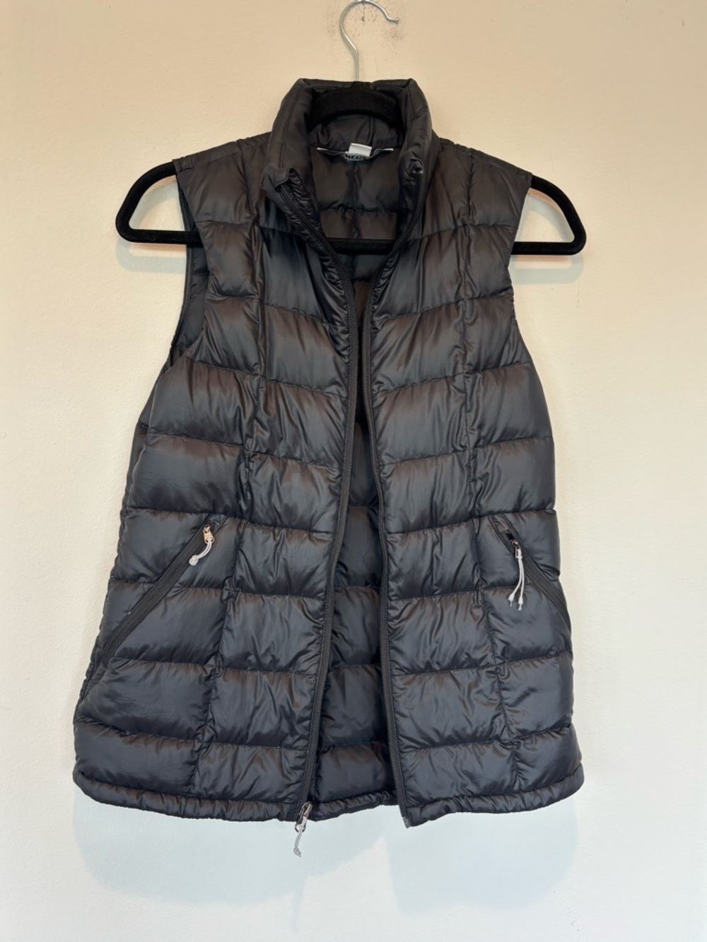 REI Black Down Quilted Packable Puffer Vest 098
